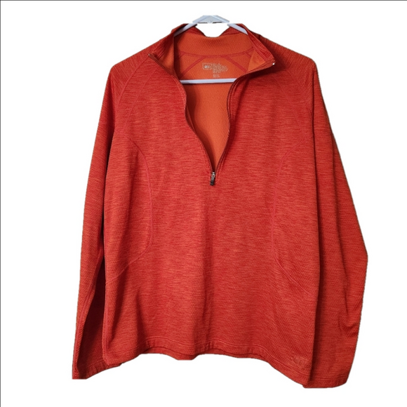 REI Other - REI mens Large orange quarterzip medium-weight pullover active shirt